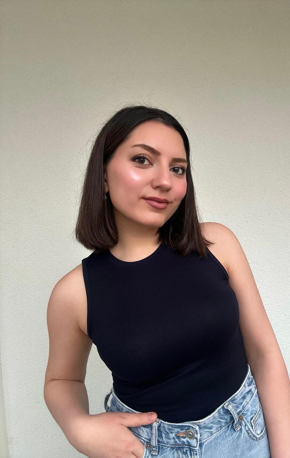 Soft Lacivert Bisiklet Yaka Sıfır Kol Pamuklu Body